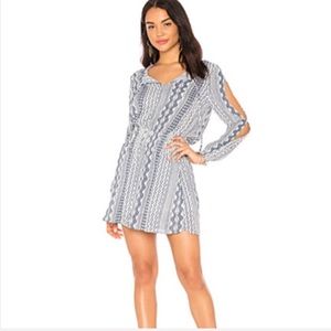 Revolve BB Dakota Dress Blue and White Mini Dress